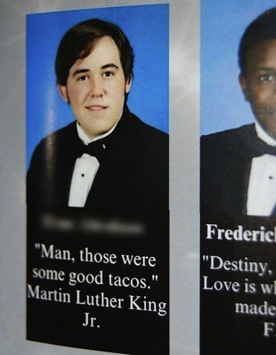 Senior Yearbook Quote Honors Lesser Known Martin Luther 