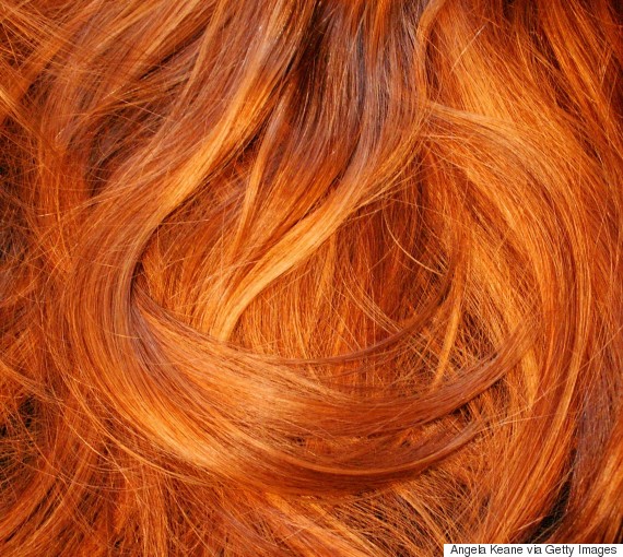 coppery red hair