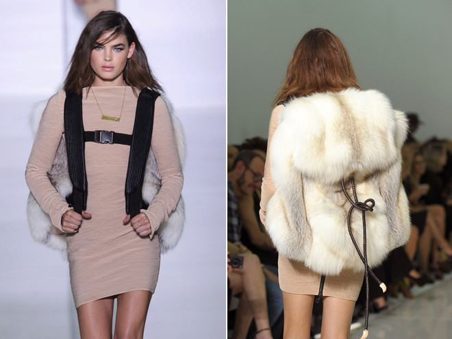 Over-Sized Fur Backpack At Kanye West's Fashion Show: Snap Judgment  (PHOTOS)