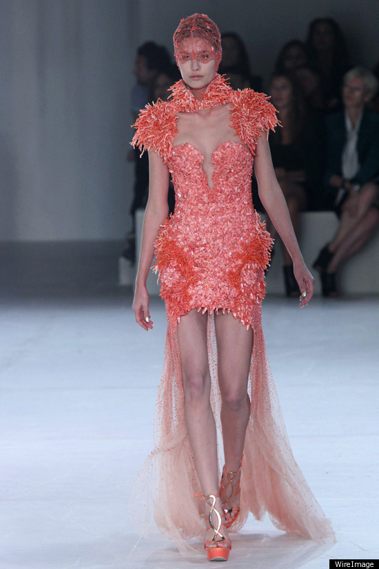 Alexander McQueen Spring 2012 Features Pastels, Lace & Face Masks ...