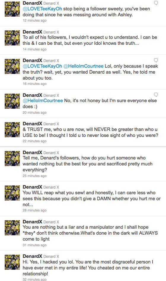 Denard Robinson Twitter Hacked By Ex Girlfriend Huffpost Null