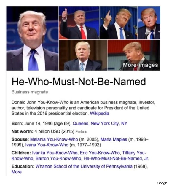 Donald Trump Replaced By Voldemort With This Nifty Google Chrome Extension