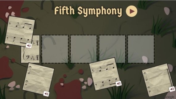 Beethoven ganha doodle do Google com jogo de música