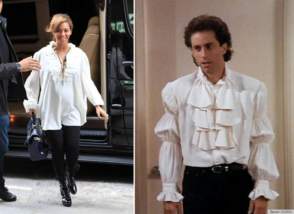Beyonce vs. Jerry Seinfeld: Who Wore The Puffy Shirt Better? (PHOTOS, POLL)