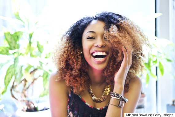 woman smiling