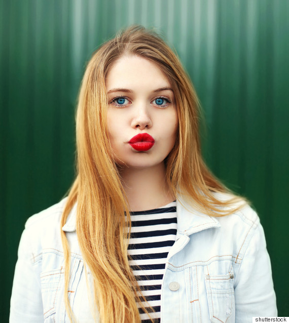 red lipstick