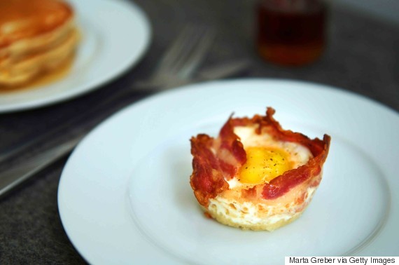 egg in bacon cup