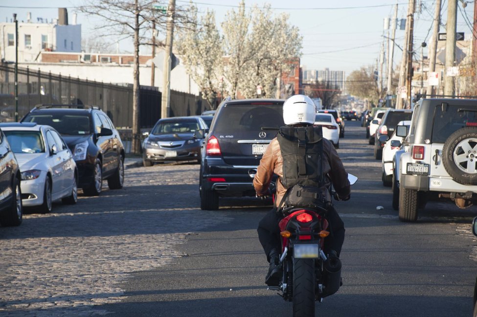 motorcycle behind