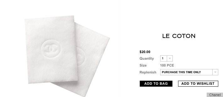 Chanel $20 Cotton Pads Will Clean Off Your Mascara For A Small