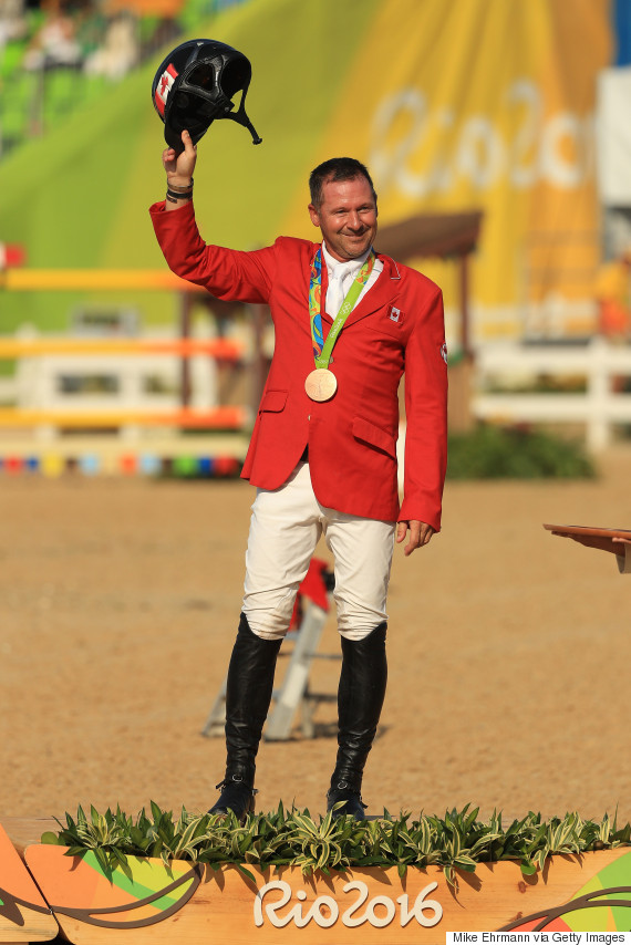 Canada's Eric Lamaze And Fine Lady 5 Gallop To Bronze Show Jumping Finish