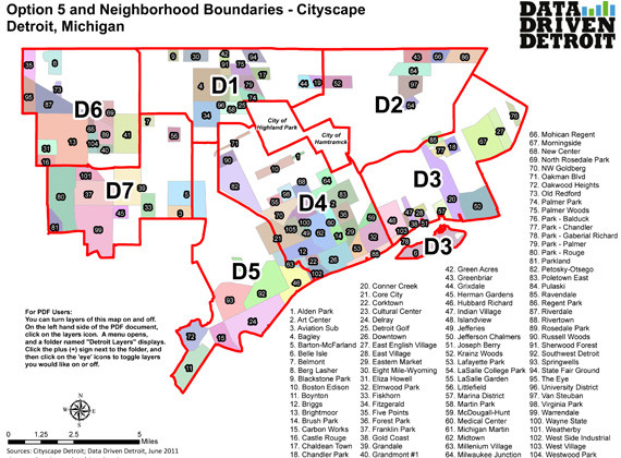 detroit voting precinct map Detroit City Council District Maps Option 5 Gains Momentum detroit voting precinct map