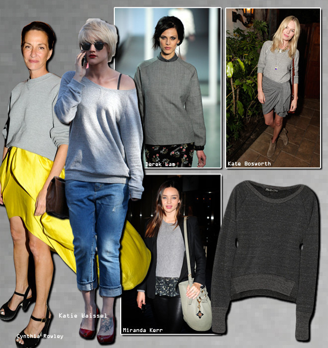 Grey sweatshirt hot sale style