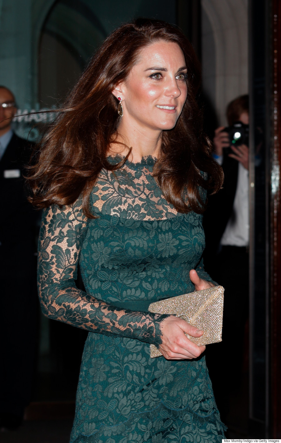 Kate Middleton Nails The Princess Look In Green Lace Dress