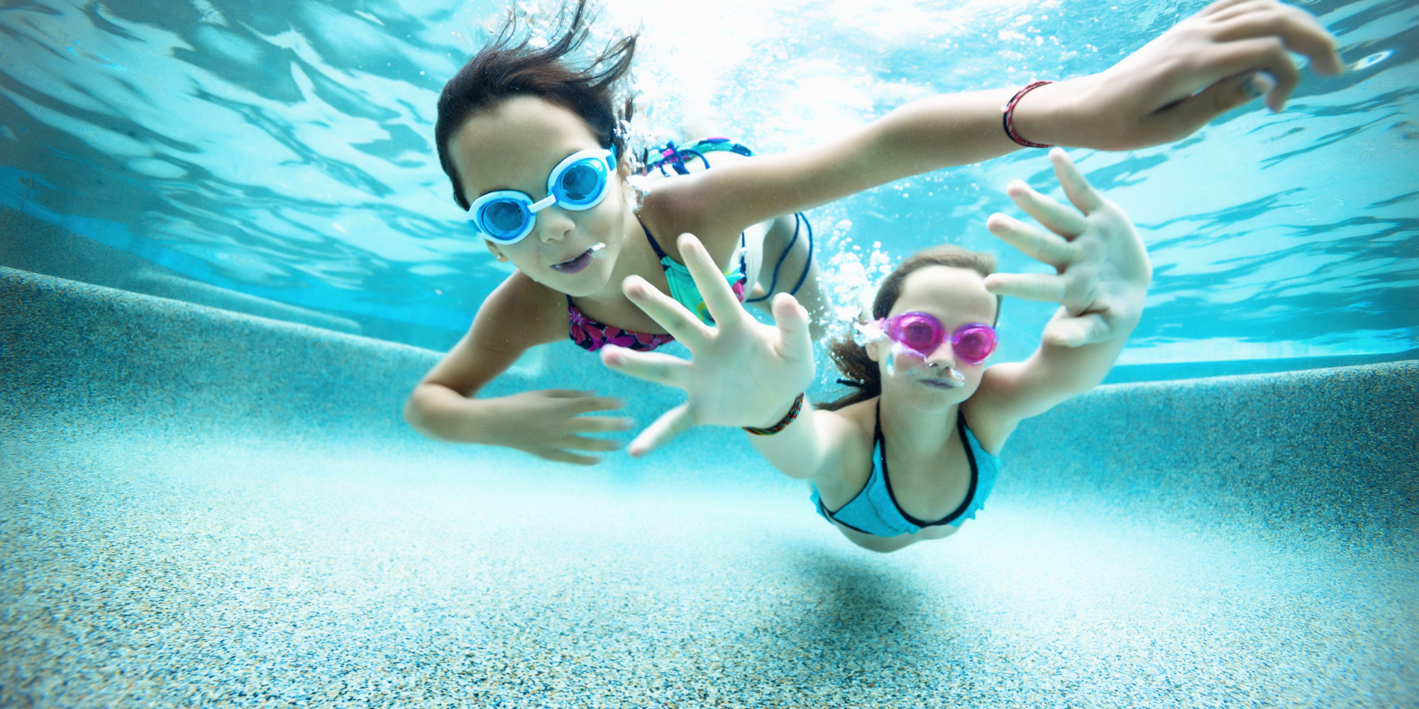 My brother and i swimming