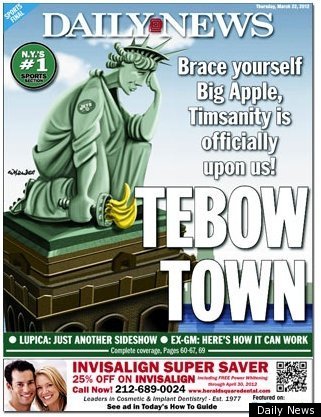 Tim Tebow To Jets: New York Post, Daily News Welcome QB To New York (PHOTO)