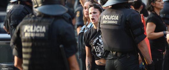 CATALAN POLICE CRYING