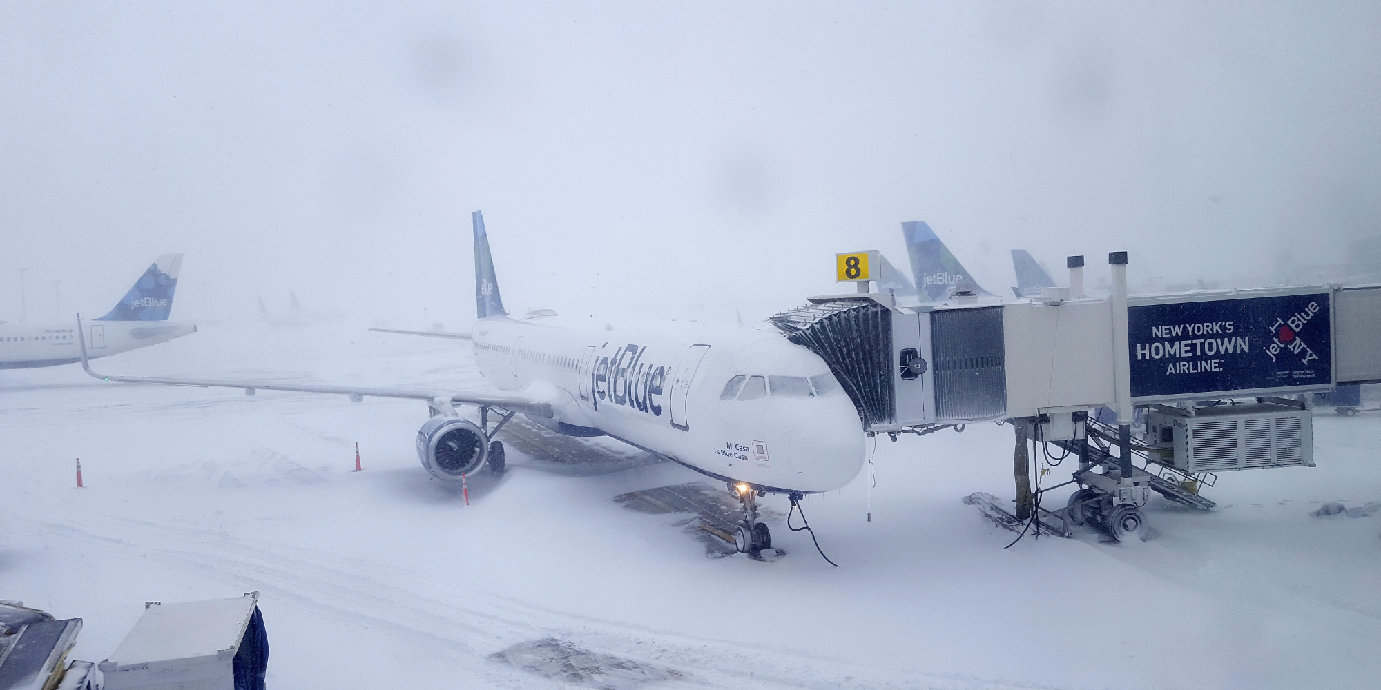 La tempête de neige aux États-Unis paralyse l'aéroport JFK à New-York ...