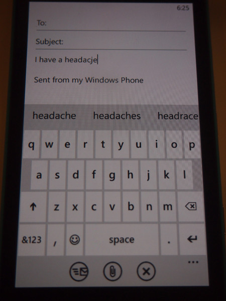 windows phone keyboard