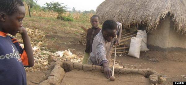 Picture Of The Day: Pool Table Made Out Of Mud And Sticks