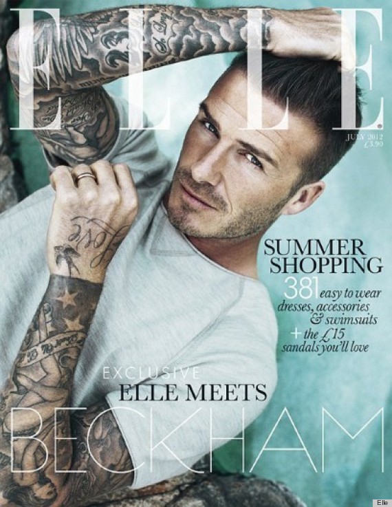 david beckham elle cover