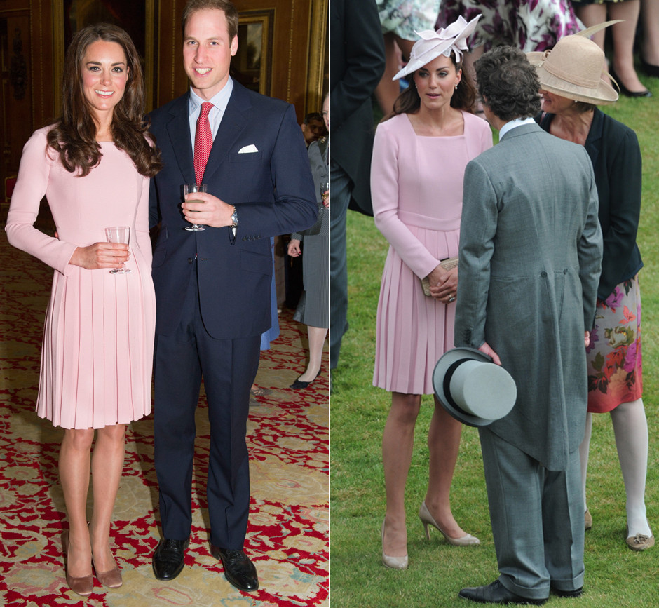 Kate Middleton Repeats Pink Dress At Buckingham Palace Garden