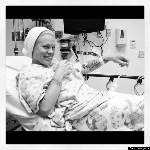 pink hospitalized