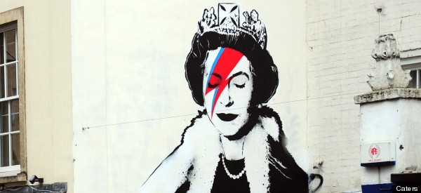 Suspected New Banksy Depicts Queen As David Bowie