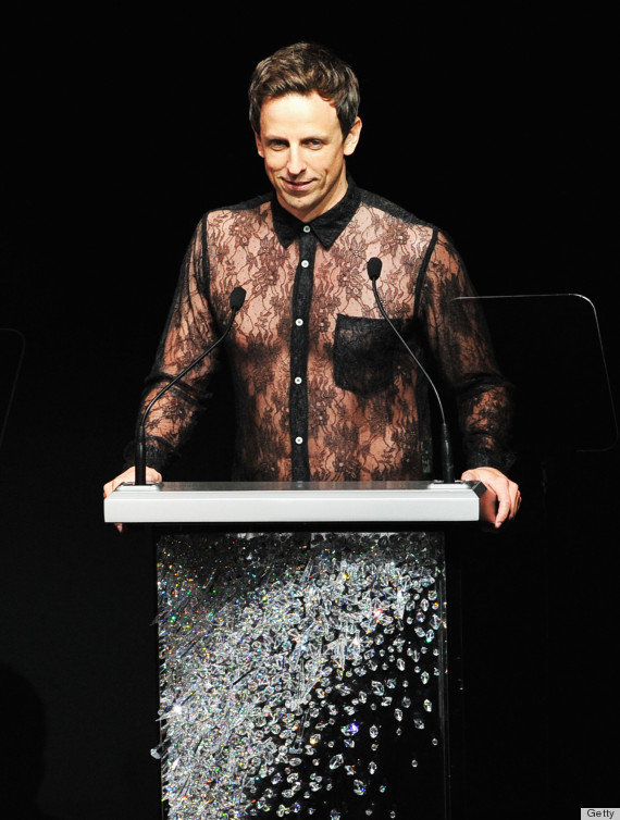 seth meyers marc jacobs lace dress