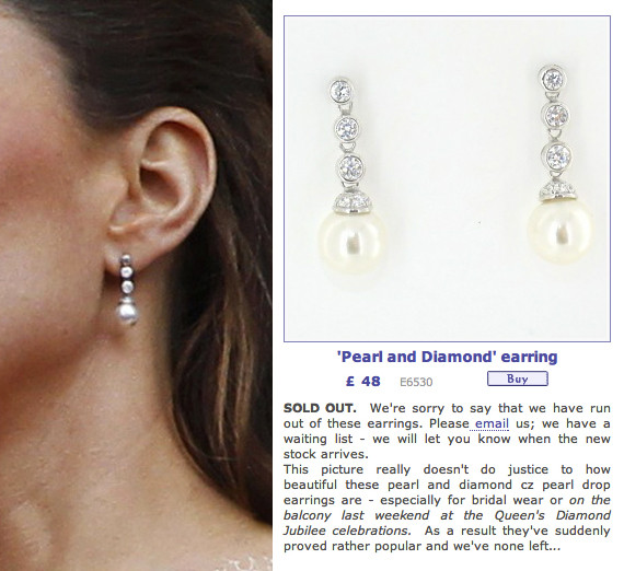 Kate Middleton Fake Earrings: Cubic 