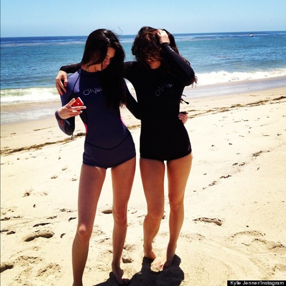 kendall and kylie jenner wet suits
