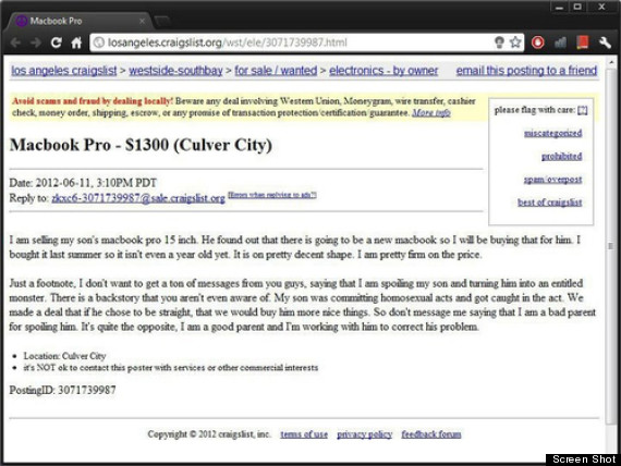 craigslist macbook pro ad