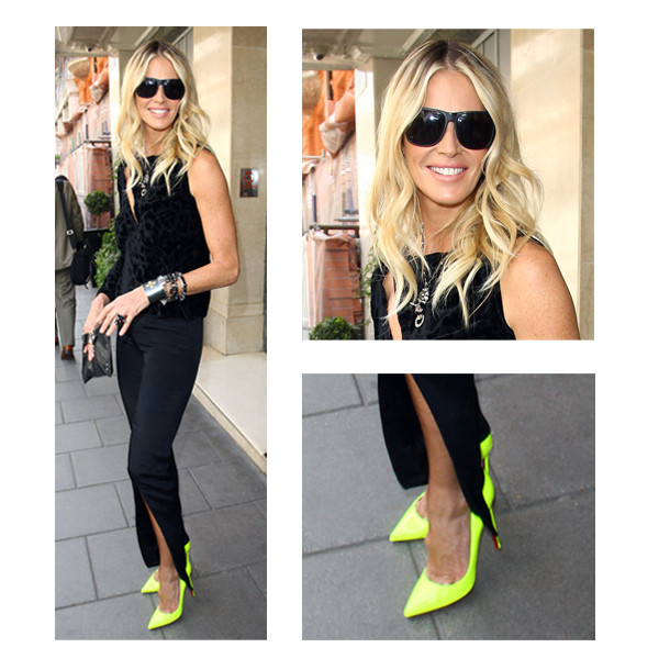 Elle Macpherson Pops With Neon Pumps PHOTO HuffPost Life