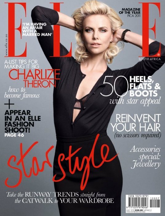 charlize theron elle