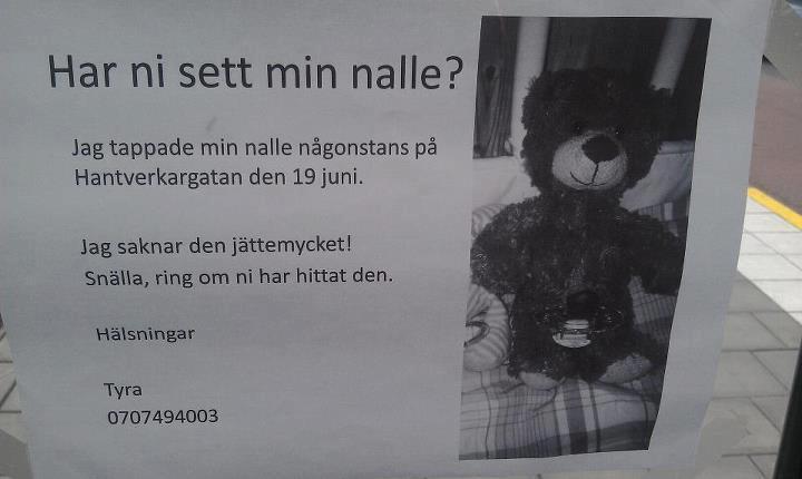 police search for teddy bear