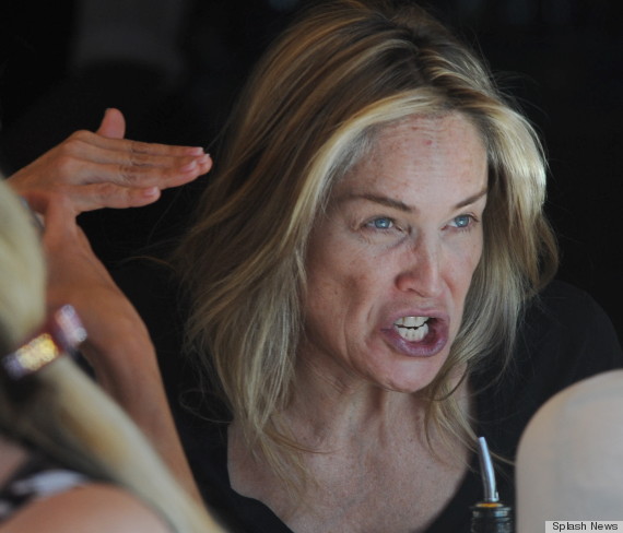 sharon stone without makeup