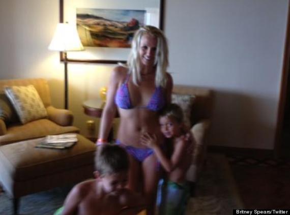 britney spears in a bikini with sons