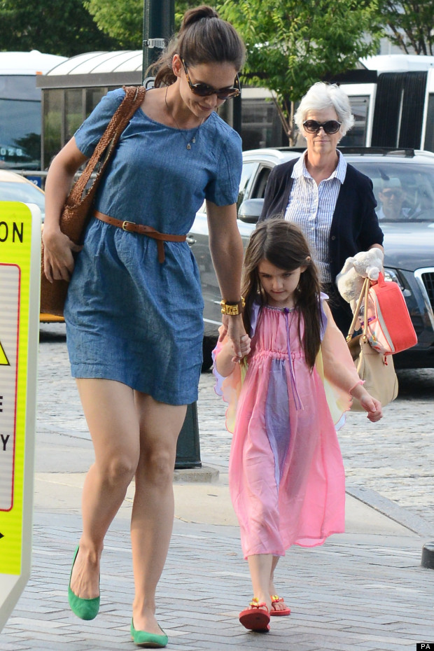 Katie Holmes Enjoys Day Out With Daughter Suri And Mother Kathleen