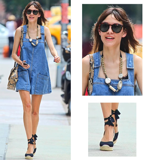 Alexa Chung Overalls Outfit