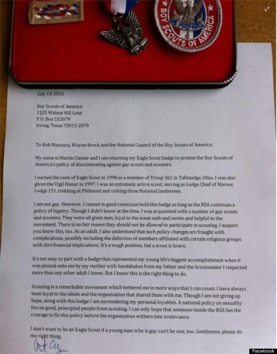 boy scouts letter