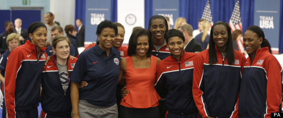 Michelle Obama Visits Team USA At London Uni Base Camp (PICTURES)