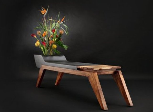 custommade curator planter bench