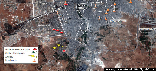 Syria Satellite Images Appear To Show Use Of Heavy Weaponry In Aleppo