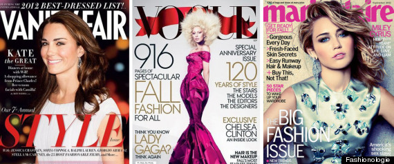 September 2012 Covers: International Editions Of Fashion Magazines