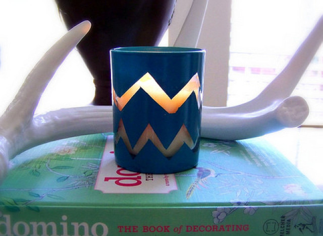 craft of the day chevron candle