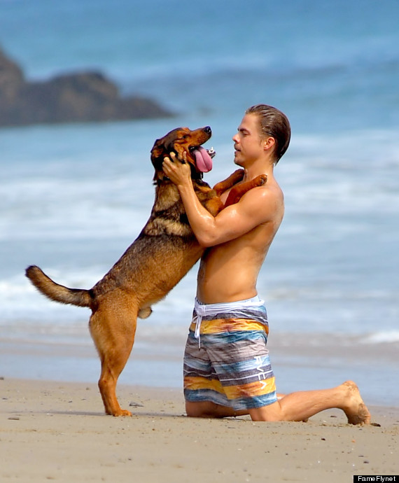 derek hough shirtless beach