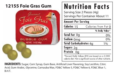 foie gras bubble gum