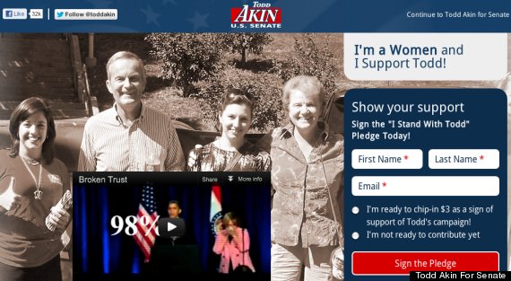 todd akin website typo woman