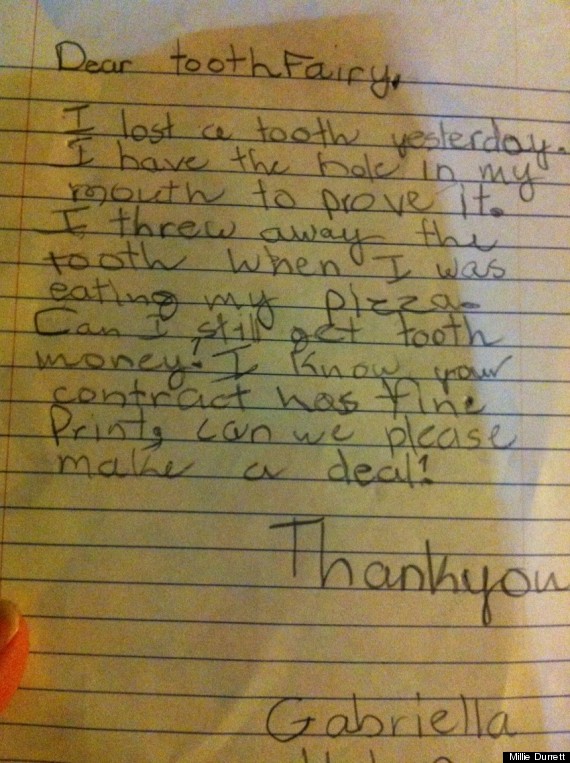 real tooth fairy letters