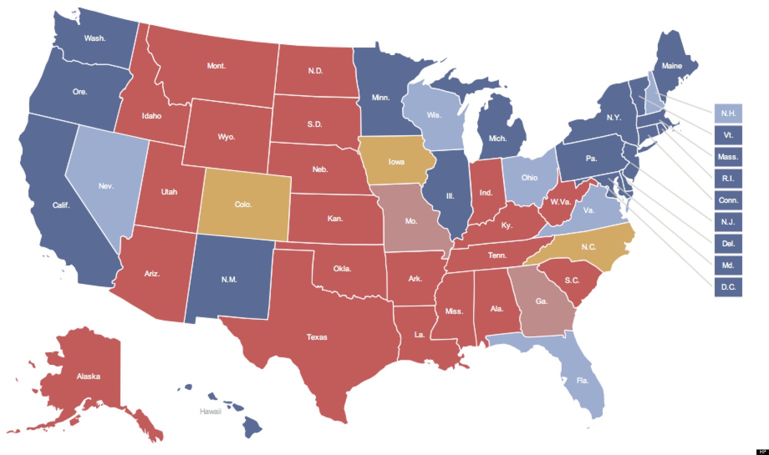 Tweaking How We Classify Poll Leaders And Color The Map: HuffPost ...