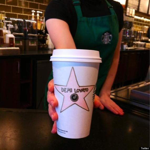 demi lovato starbucks